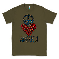 Army Green Peace Love America Classic Tee - Bettercallsaul