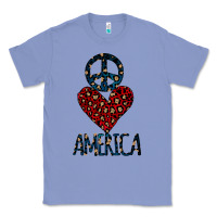Colony Blue Peace Love America Classic Tee - Bettercallsaul