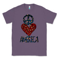 Lavender Peace Love America Classic Tee - Bettercallsaul