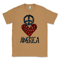 Toasted Coconut Peace Love America Classic Tee - Bettercallsaul