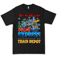 Black thr north pole polar express admit one round trip Premium Tee - MaliasSmallBusiness