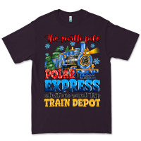Plum thr north pole polar express admit one round trip Premium Tee - MaliasSmallBusiness