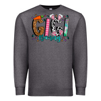 Charcoal Heather gigi bunny Premium Sweatshirt - CowhideDigitalArt