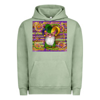 Pigment Oil Green mardi gras gnomes mask serape sunflowers Urban Hoodie - Artiststas
