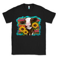 Black western cow sunflowers serape leopard Classic Tee - RanaPortraitStore