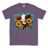 Lavender western cow sunflowers serape leopard Classic Tee - RanaPortraitStore