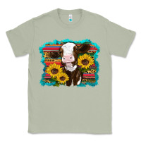 Matcha western cow sunflowers serape leopard Classic Tee - RanaPortraitStore