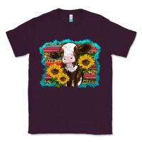 Plum western cow sunflowers serape leopard Classic Tee - RanaPortraitStore