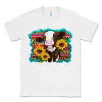 White western cow sunflowers serape leopard Classic Tee - RanaPortraitStore