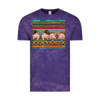 Cloud Purple western serape pigs Vintage Tee - RanaPortraitStore