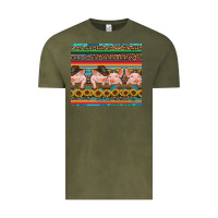 Vintage Olive western serape pigs Vintage Tee - RanaPortraitStore