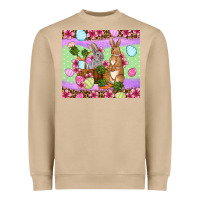 Mushroom Easter eggs bunnys basket Heavyweight Sweatshirt - OliviaCreatesArt