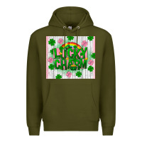 Army Green lucky charm st patricks Premium Hoodie - FaDigitalArtStudio