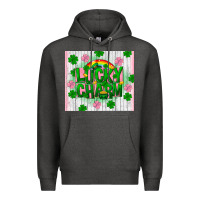 Charcoal Heather lucky charm st patricks Premium Hoodie - FaDigitalArtStudio