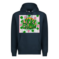 Navy lucky charm st patricks Premium Hoodie - FaDigitalArtStudio