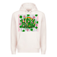 Pale Pink lucky charm st patricks Premium Hoodie - FaDigitalArtStudio