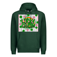 Sports Green lucky charm st patricks Premium Hoodie - FaDigitalArtStudio