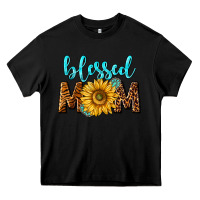 Black blessed mom with sunflower Heavy Core Tee - NancyCooperArtShop