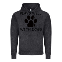 Vintage Black Plays Well With Dogs Vintage Hoodie - Bettercallsaul