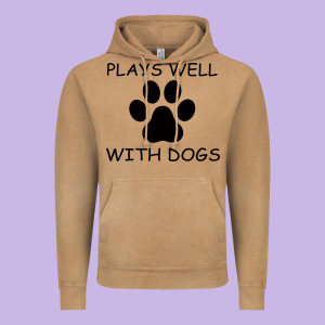 Plays Well With Dogs Vintage Hoodie Designed By Bettercallsaul