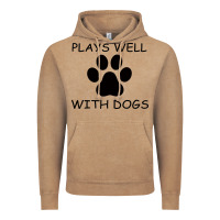 Vintage Coffee Plays Well With Dogs Vintage Hoodie - Bettercallsaul