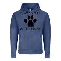 Vintage Denim Plays Well With Dogs Vintage Hoodie - Bettercallsaul