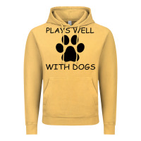 Vintage Mustard Plays Well With Dogs Vintage Hoodie - Bettercallsaul