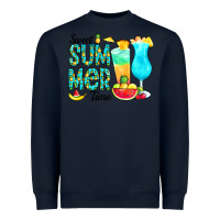 Navy sweet summer time pineapple Heavyweight Sweatshirt - CowCowDesign