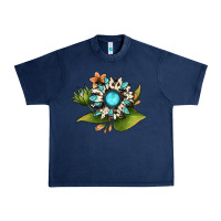 Navy gemstone sunflower Urban Heavy Tee - JahusDesignShop