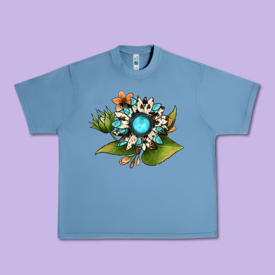 Gemstone Sunflower Urban Heavy Tee Designed By Jahusdesignshop