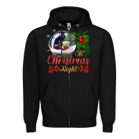 Black oh christmas night snow globe Zipper Hoodie - BundleAndBundleShop