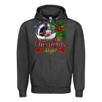 Charcoal Heather oh christmas night snow globe Zipper Hoodie - BundleAndBundleShop