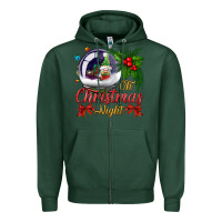 Sports Green oh christmas night snow globe Zipper Hoodie - BundleAndBundleShop