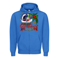 Oh Christmas Night Snow Globe Zipper Hoodie | Teevron