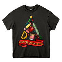 Asphalt teacher tools christmas tree Heavy Core Tee - MaliasSmallBusiness
