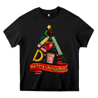 Black teacher tools christmas tree Heavy Core Tee - MaliasSmallBusiness