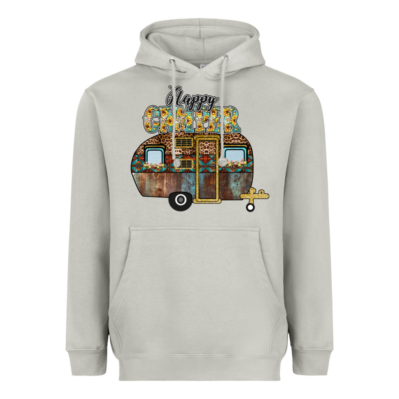 Happy Camper Heavyweight Hoodie by CowhideDigitalArt | Teevron