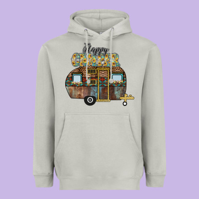 Happy Camper Heavyweight Hoodie Designed By Cowhidedigitalart