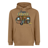 Toasted Coconut Happy Camper Heavyweight Hoodie - CowhideDigitalArt