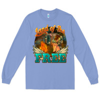 Colony Blue Land of the free 4th of july Long Sleeve Tee - HowdyJamesFarm