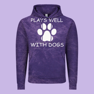 Plays Well With Dogs Vintage Hoodie Designed By Bettercallsaul