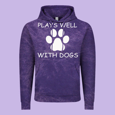 Plays Well With Dogs Vintage Hoodie Designed By Bettercallsaul