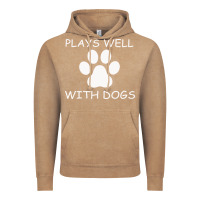 Vintage Coffee Plays Well With Dogs Vintage Hoodie - Bettercallsaul
