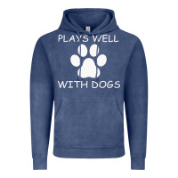Vintage Denim Plays Well With Dogs Vintage Hoodie - Bettercallsaul