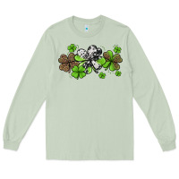 Matcha western cowhide leopard glitter shamrocks Long Sleeve Tee - Jasminsmagicworld