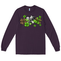 Plum western cowhide leopard glitter shamrocks Long Sleeve Tee - Jasminsmagicworld