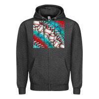 Charcoal Heather baseball and gemstone tumbler Zipper Hoodie - BundleAndBundleShop