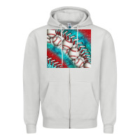 Dove Grey baseball and gemstone tumbler Zipper Hoodie - BundleAndBundleShop