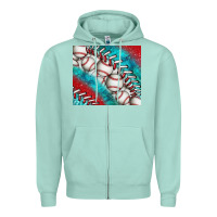 Seafoam baseball and gemstone tumbler Zipper Hoodie - BundleAndBundleShop
