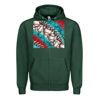 Sports Green baseball and gemstone tumbler Zipper Hoodie - BundleAndBundleShop